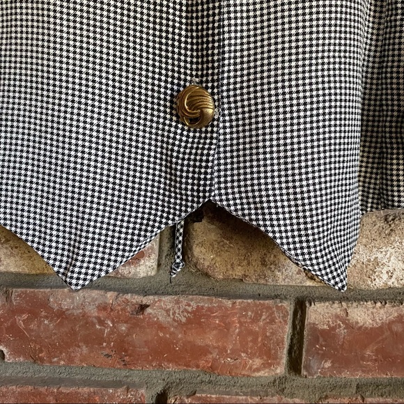 Whirlaway Frocks Gingham Button Up Blouse Vintage - Picture 5 of 11